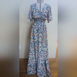 Baltic Born Veronica Smocked Floral Maxi Dress - Multicolor